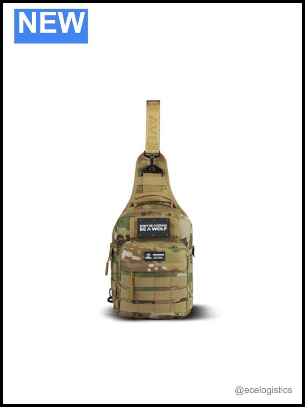 Tactical Sling Bag 9L Water-Resistant Crossbody Backpack